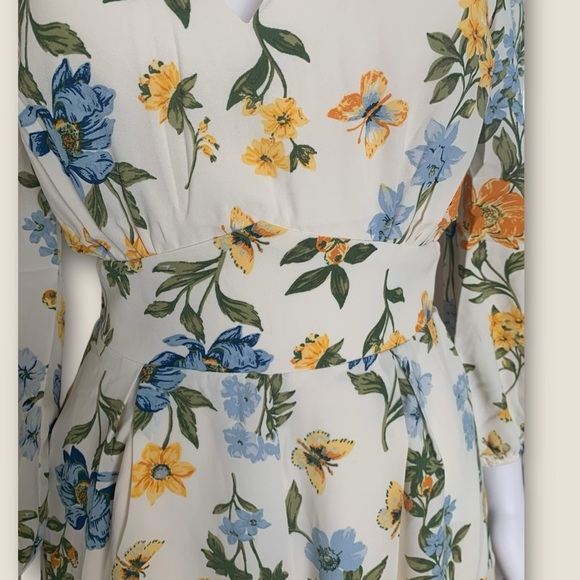 Sugar Lips Butterflies Spring Floral Romper - Picture 7 of 9